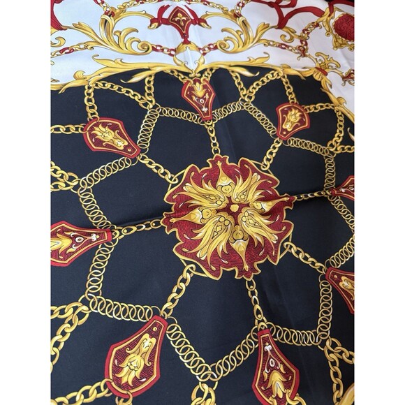 Art Of The Scarf Tie Rack Square Scarf Made in Italy Washable Baroque Style EUC - Picture 3 of 6